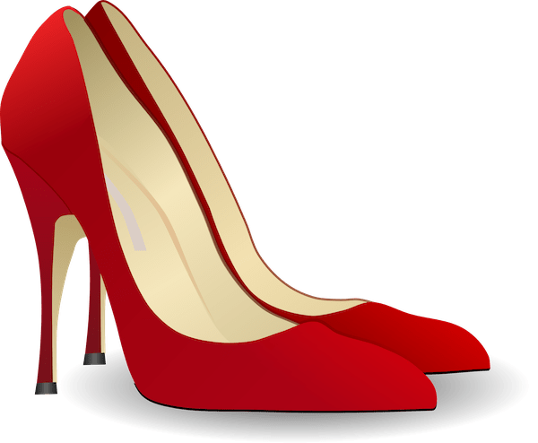 image of red shoes